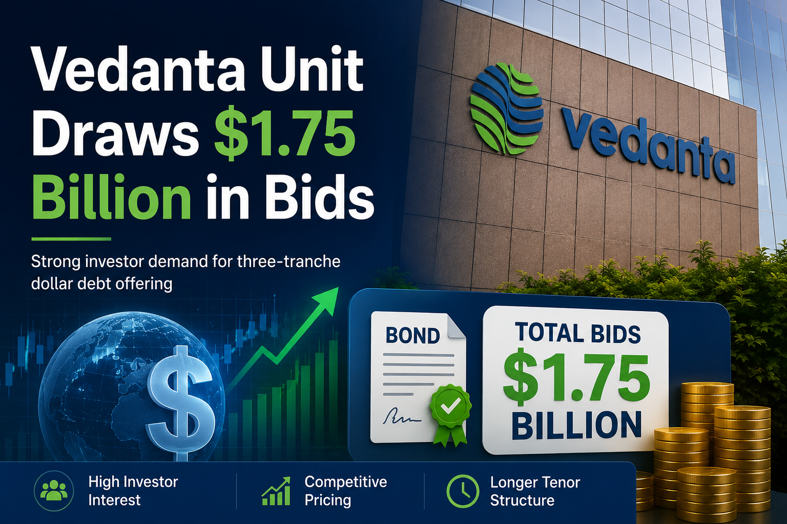 Vedanta Unit Draws $1.75 Billion in Bids for Three-Tranche Dollar Bond Sale