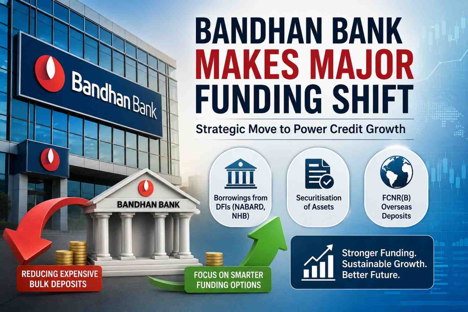 Bandhan Bank Makes Major Funding Shift, Drops ₹7,000 Crore Bulk Deposits to Power Credit Growth.