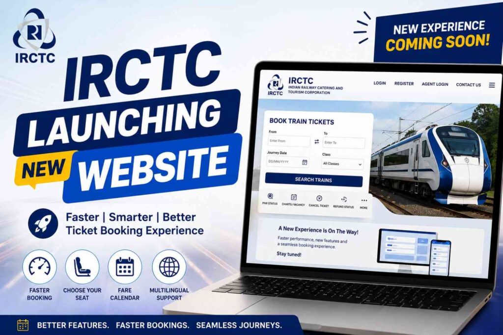 IRCTC Launching New Website: Faster Tatkal Ticket Booking, New Features & Full Details 1 IRCTC Launching New Website