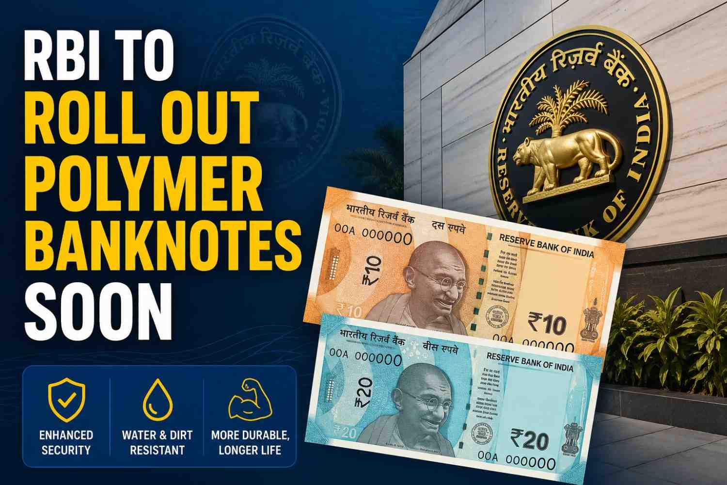 RBI to Roll Out Polymer Banknotes Soon: Pilot Launch Planned, Nationwide Introduction Likely From 2027