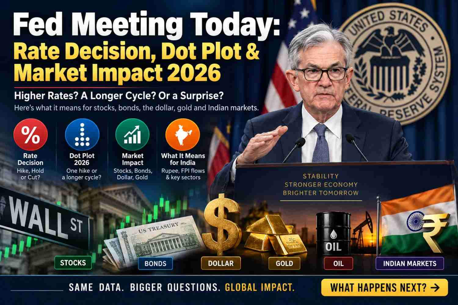 Fed Meeting Today: Rate Decision, Dot Plot & Market Impact 2026