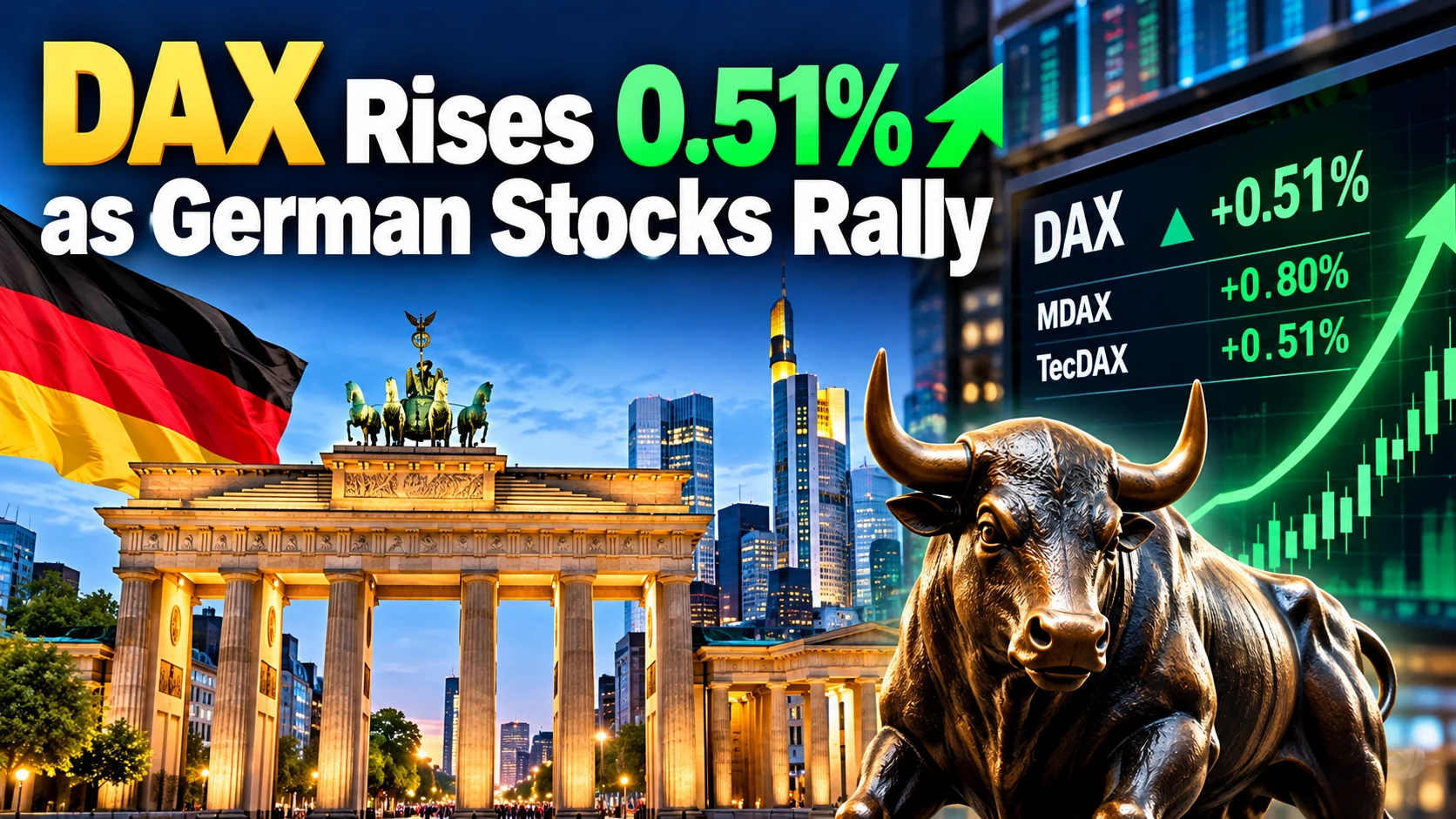 DAX Rises 0.51% as German Stocks Rally: Adidas, Banks Lead Gains