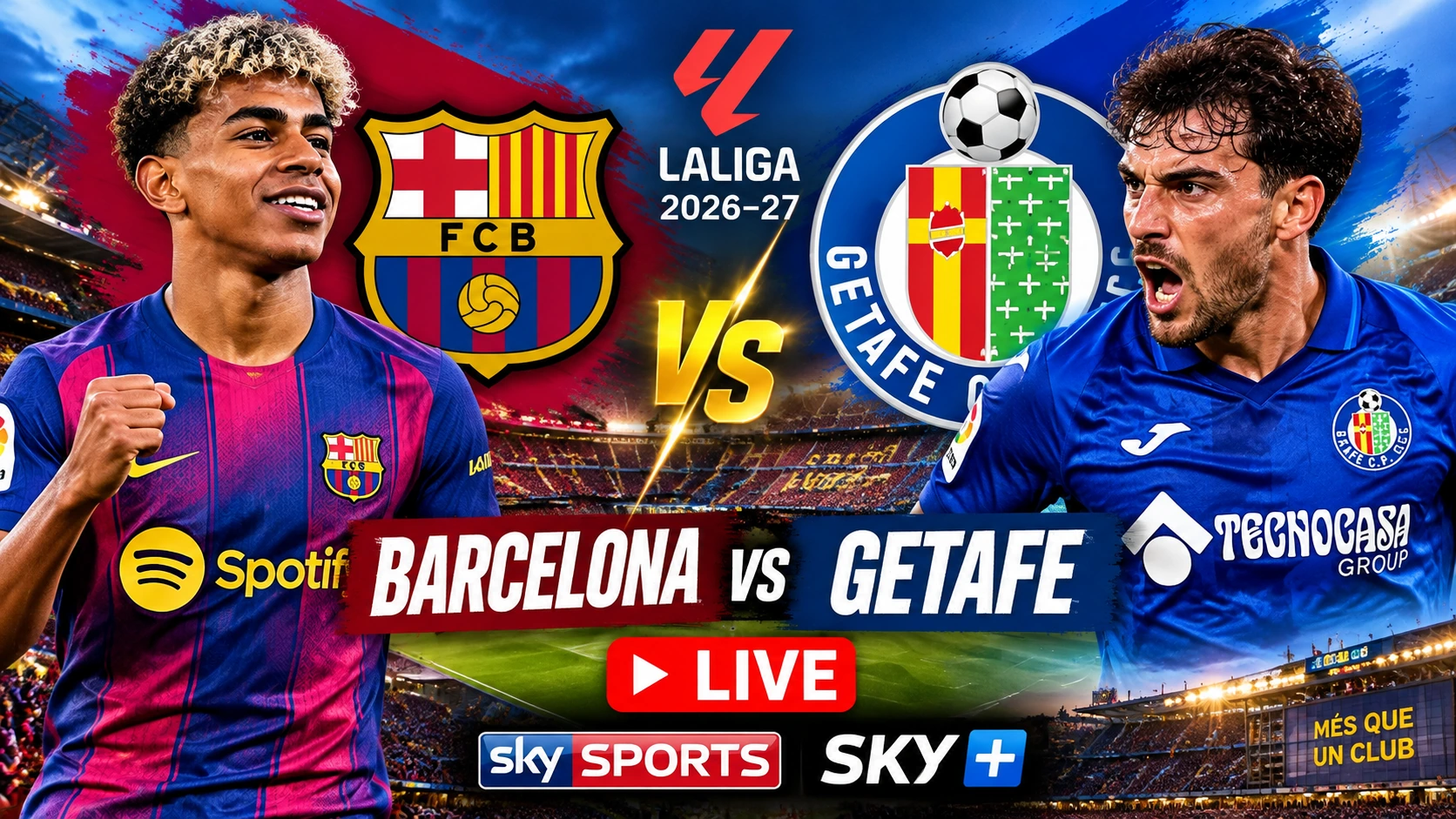 Barcelona vs Getafe Live Stream: SKY Sports, Time & TV