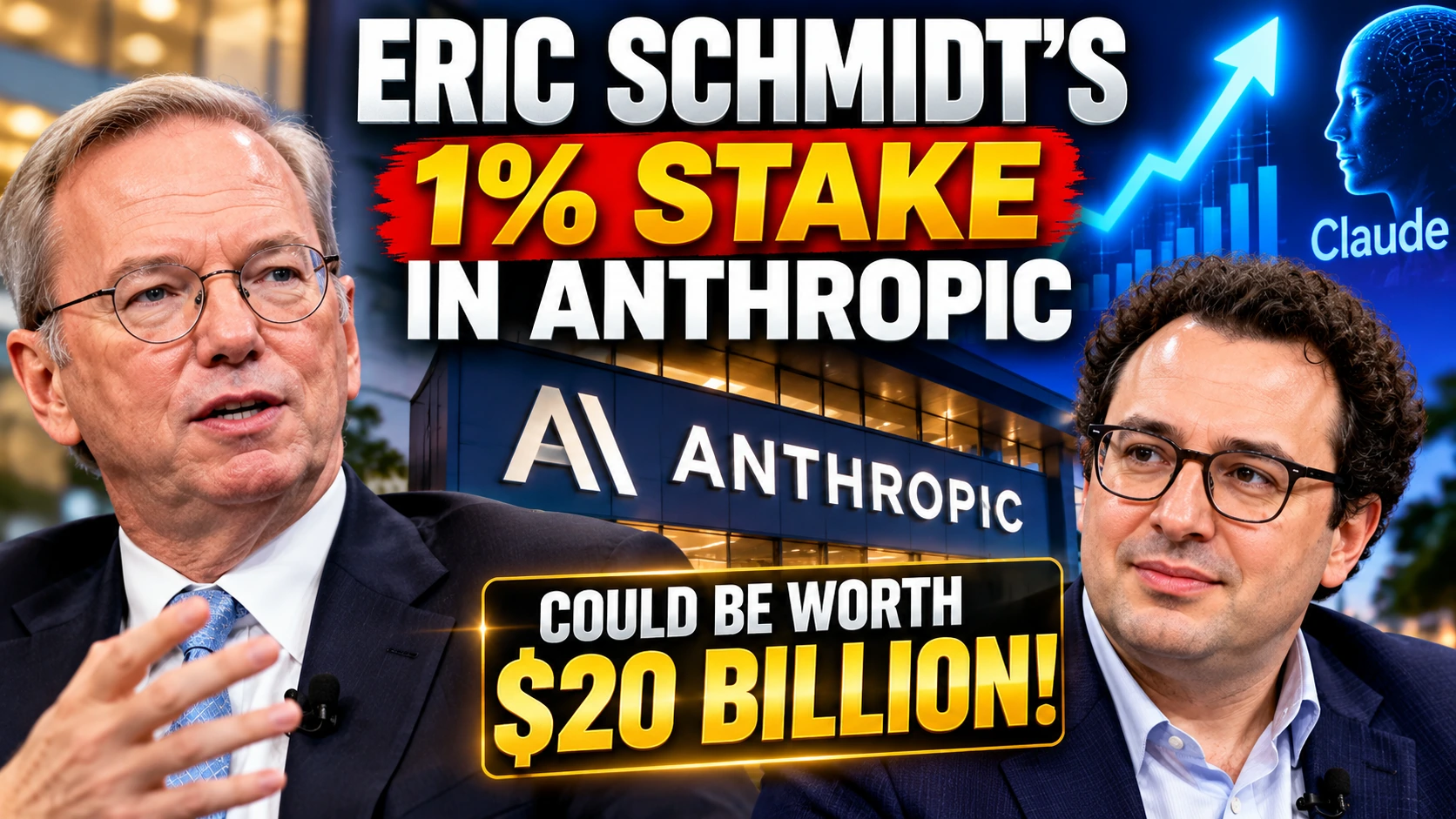 Eric Schmidt’s 1% Anthropic Stake Could Be Worth $20 Billion