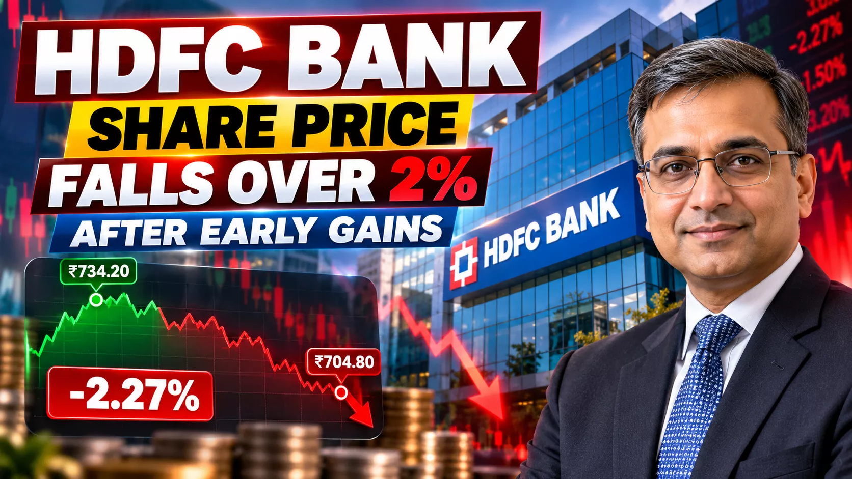 HDFC Bank Share Price Falls Over 2% After Early Gains: What Happened?