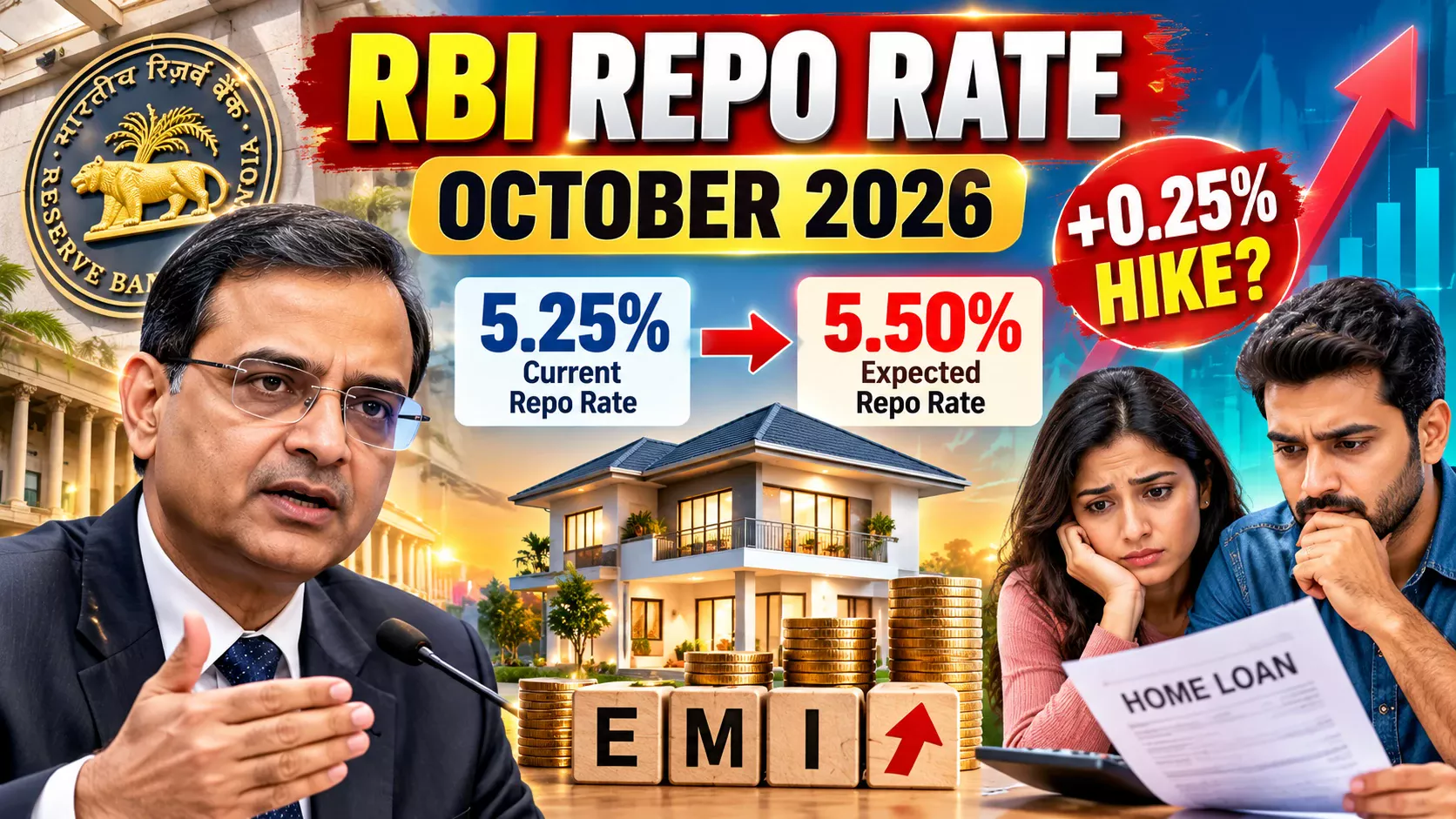 RBI Repo Rate Hike: Will Home Loan EMI Rise in October 2026?